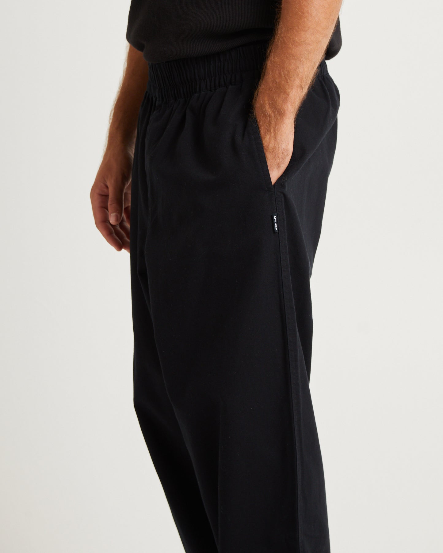 Ninety Eights Recycled Elastic Waist Pants Black