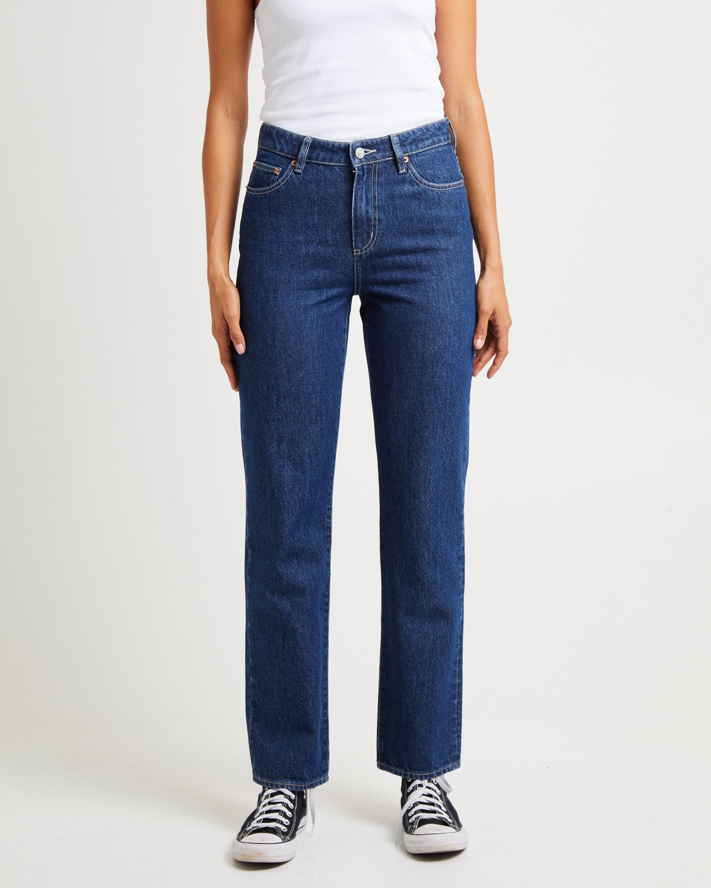 Signature Mid Slim Straight Denim Jeans Essential Rinse