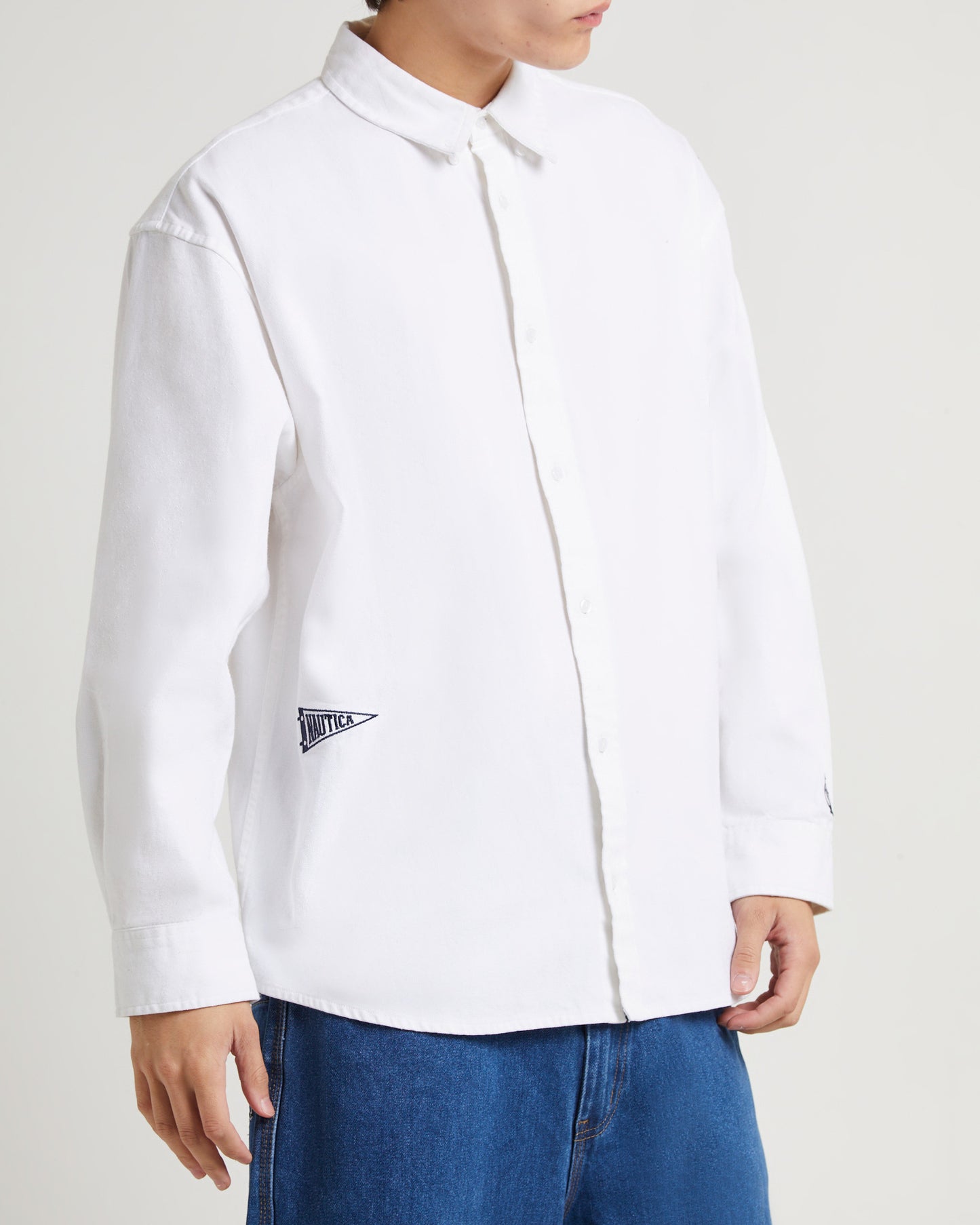 Loxana Heavyweight Long Sleeve Shirt White