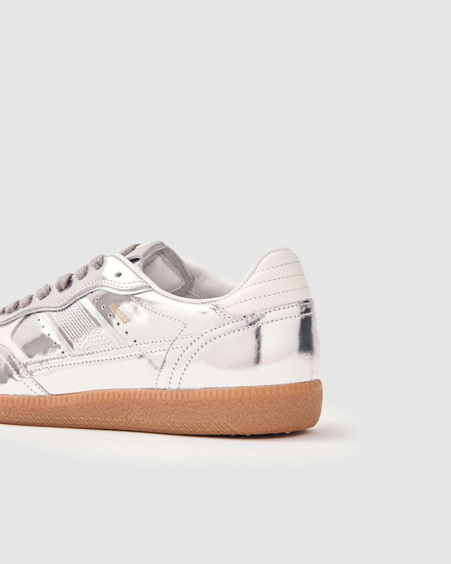 Tb.490 Rife Shimmer Silver Cream Leather Sneakers