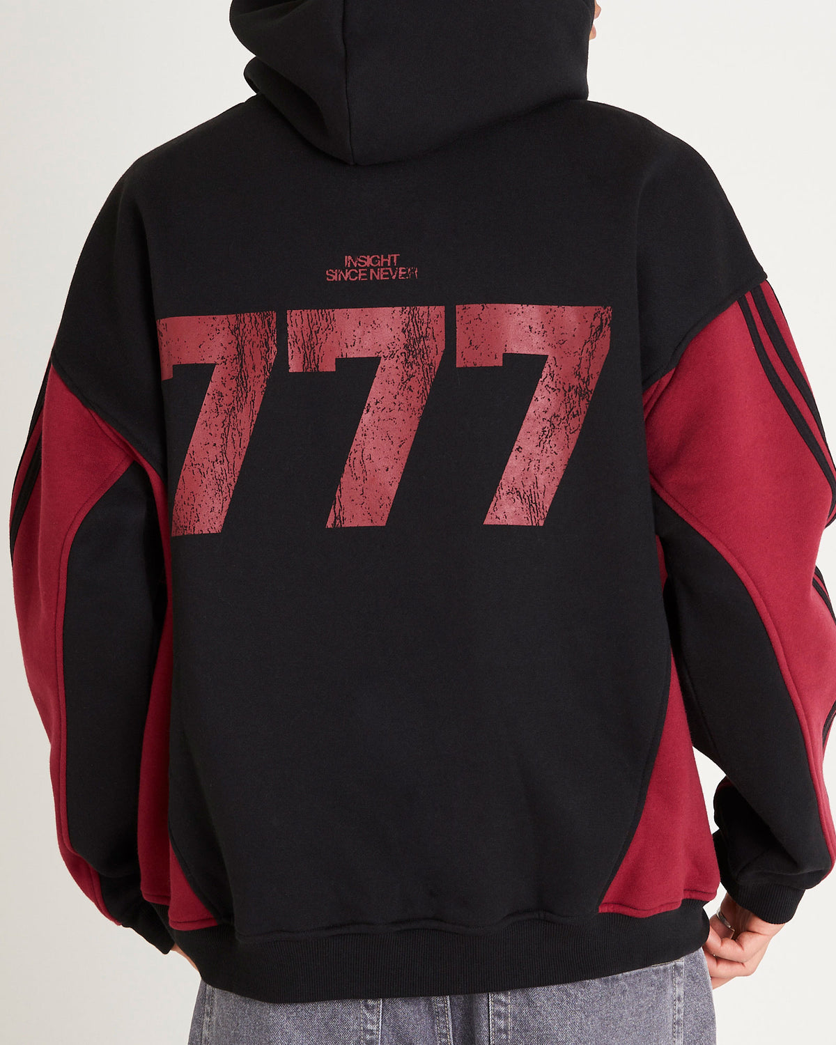 DNA Panelled Hoodie BLACK