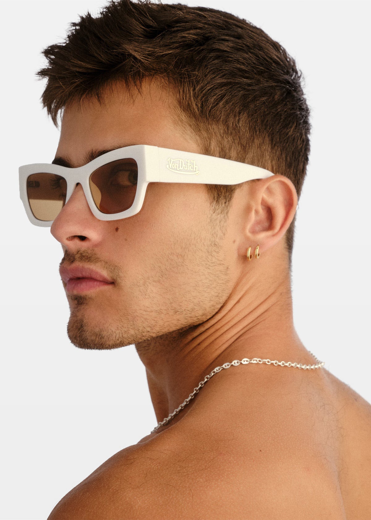 Vendetta Sunglasses SOLID WHITE TAN TINT