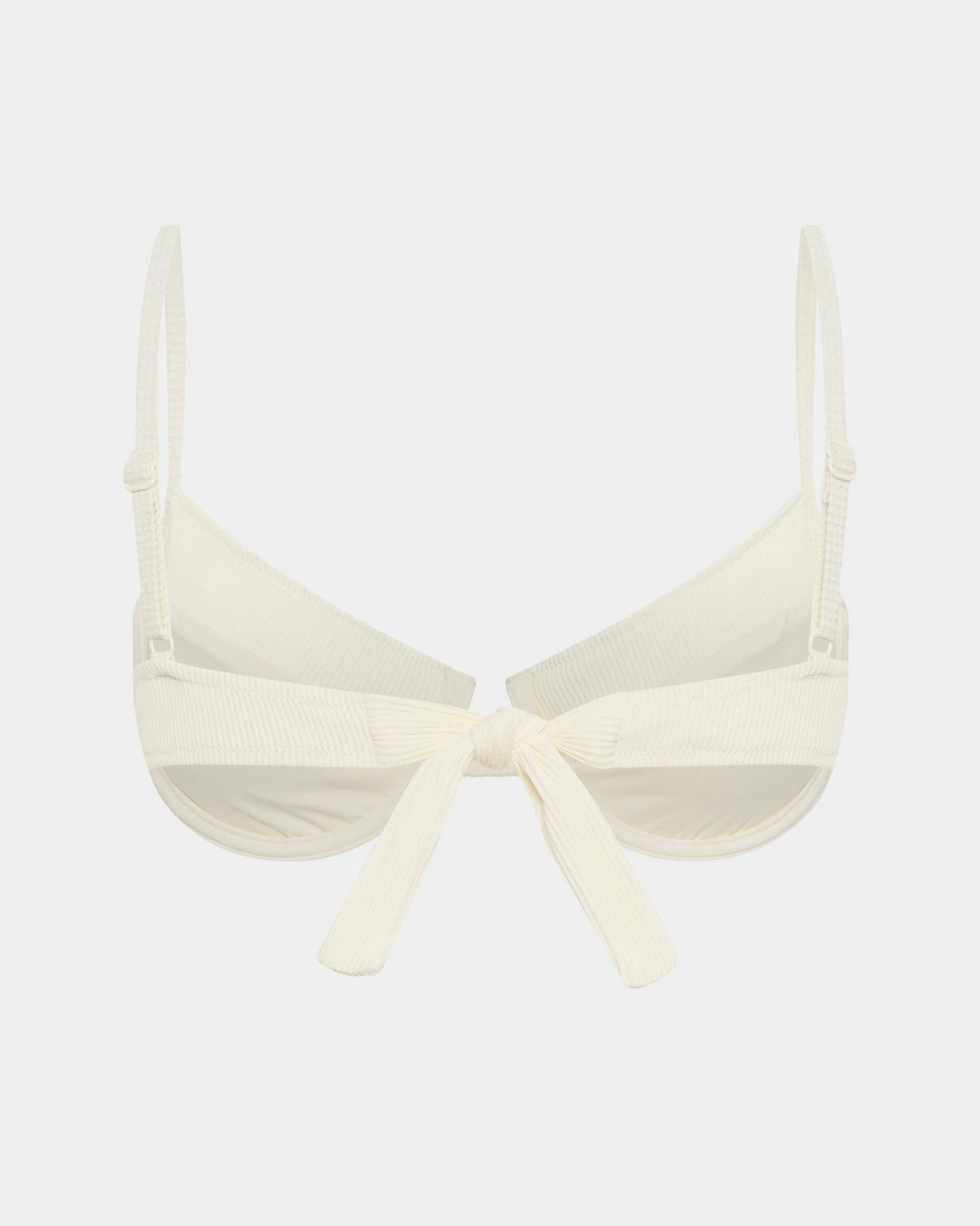 Rib Underwire Tie Back Bikini Top