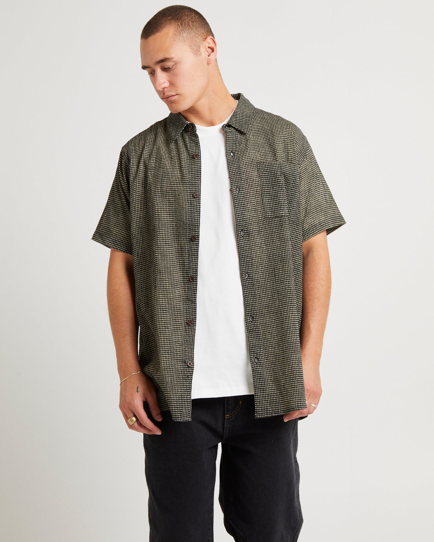 Check Crepe Shirt