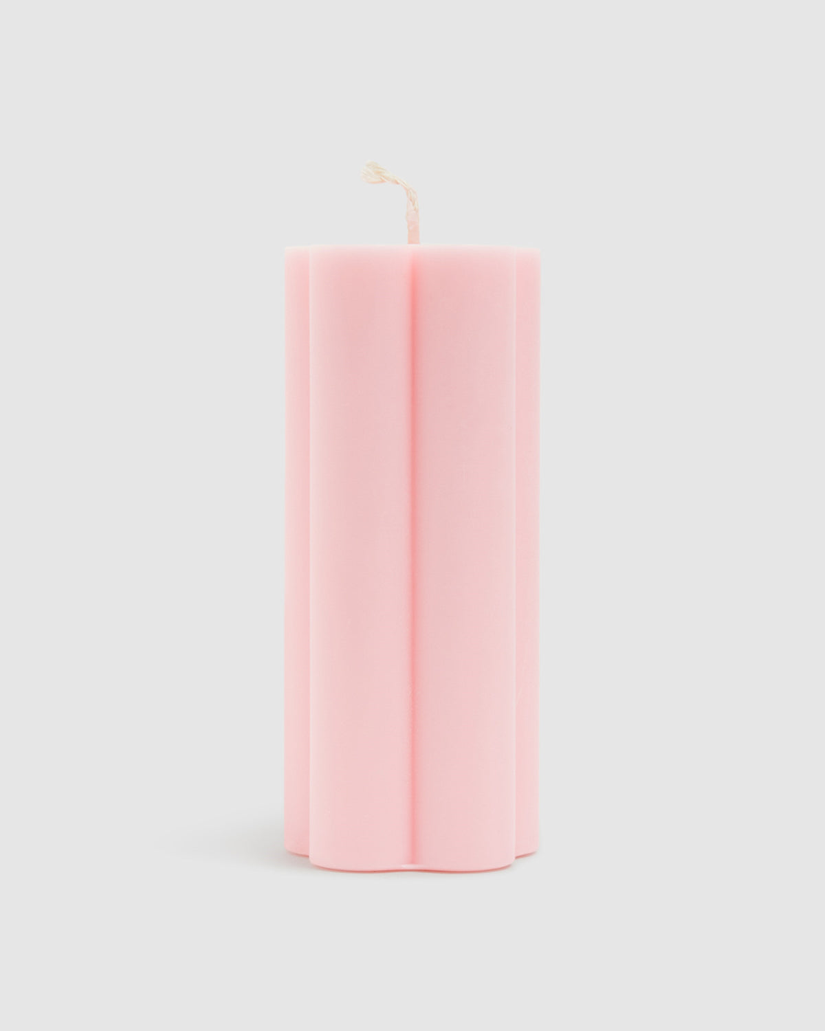 Pink Bloom Pillar Candle Marshmallow Pink PINK