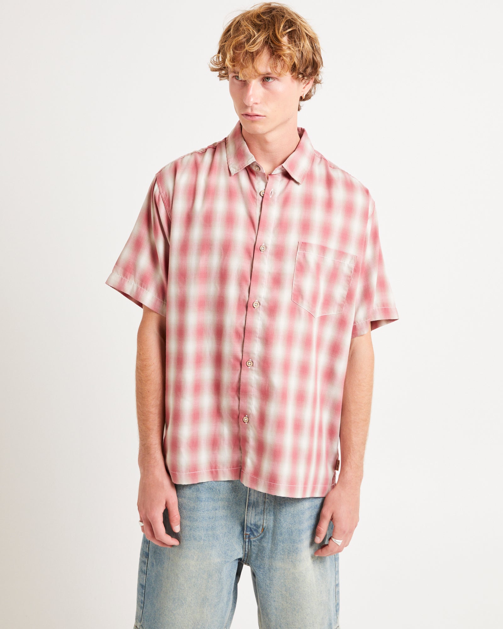 Dazed Ombre Check Short Sleeve Shirt – General Pants Co.