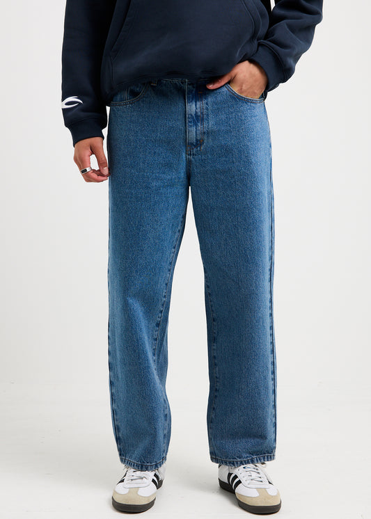 Knocker Wide Leg Denim Jeans 90'S BLUE