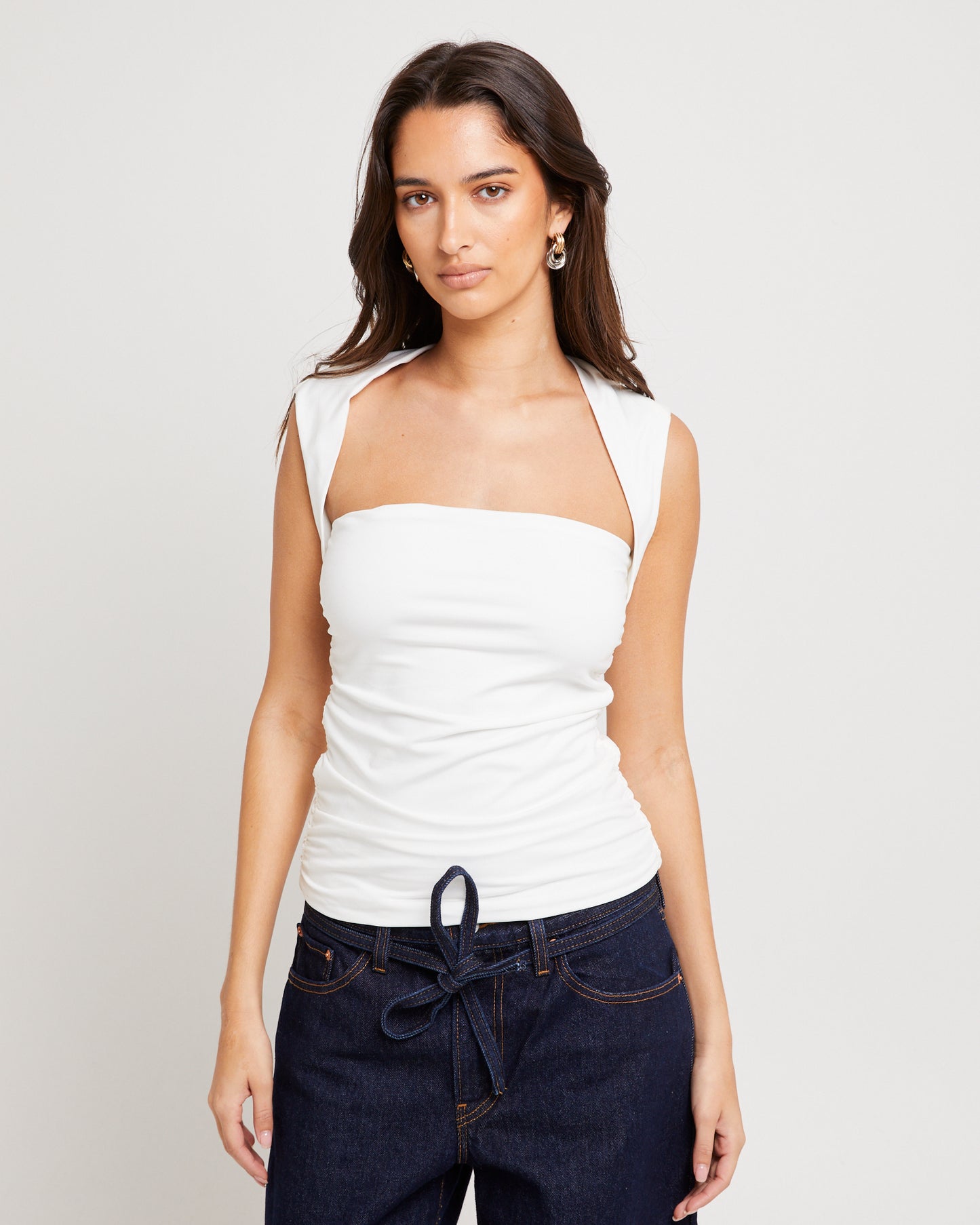 Lila Sweatheart Neck Top