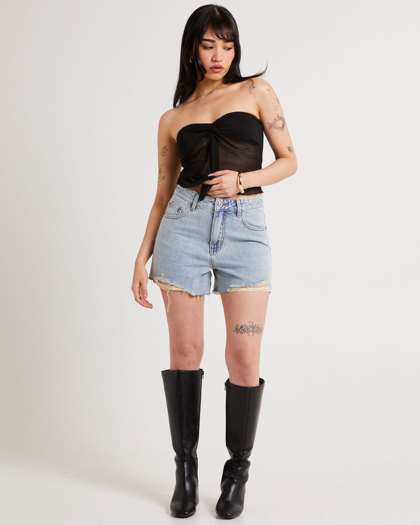 Frankie A-Line Denim Shorts