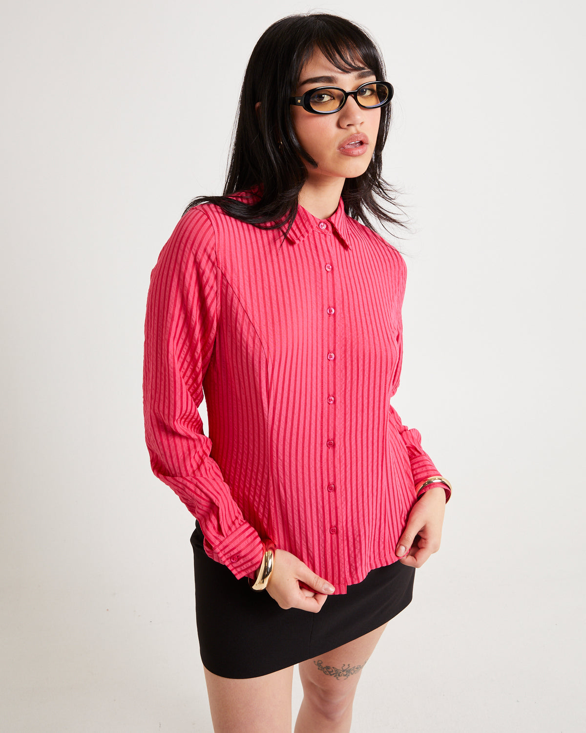 Dharia Long Sleeve Shirt PINK STRIPE