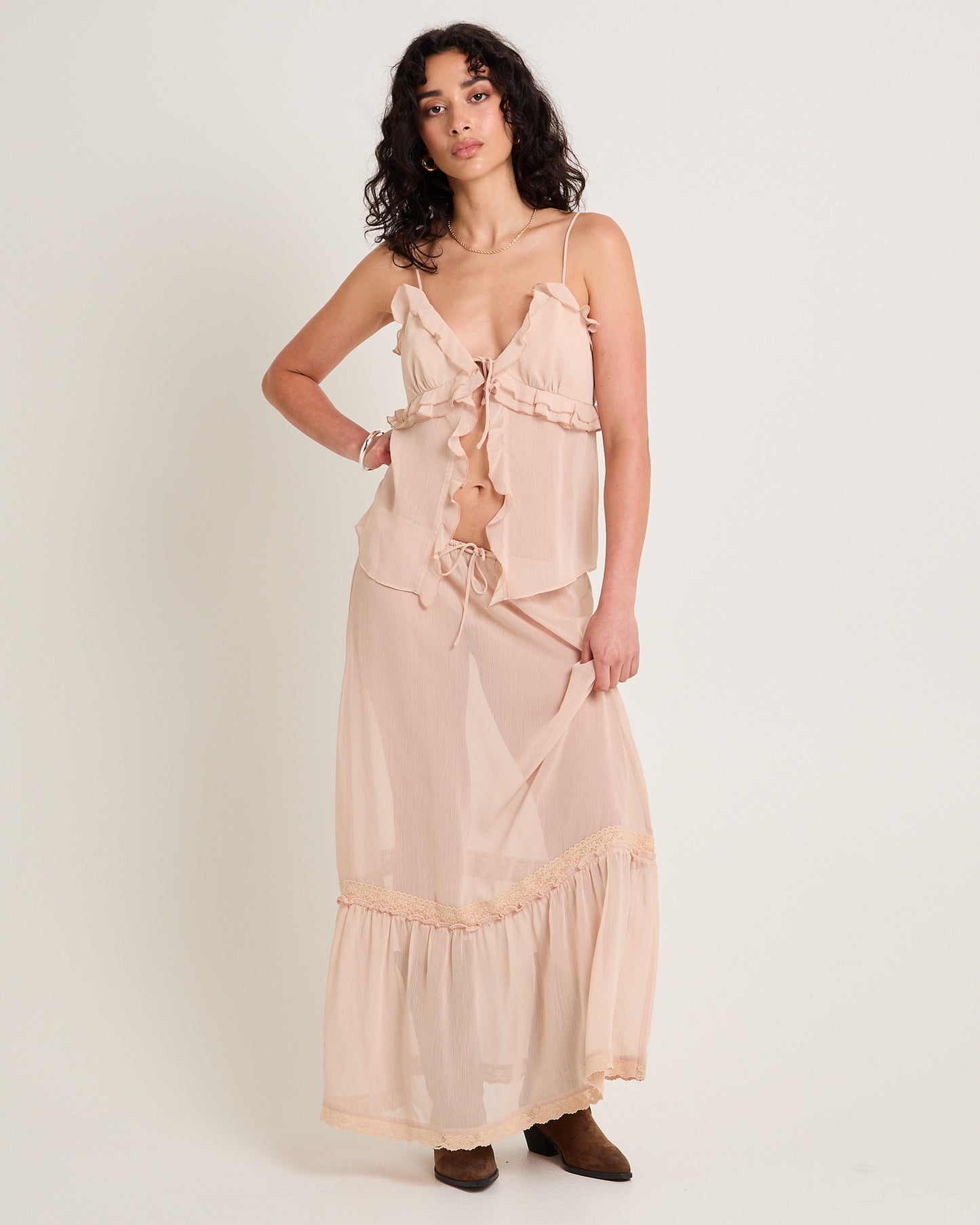 Paislee Sheer Maxi Skirt