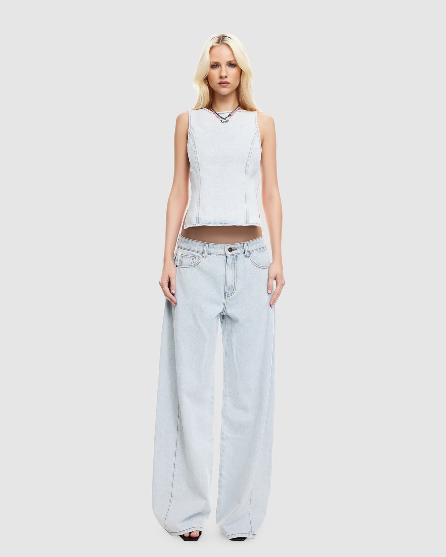 Rider Backless Denim Top