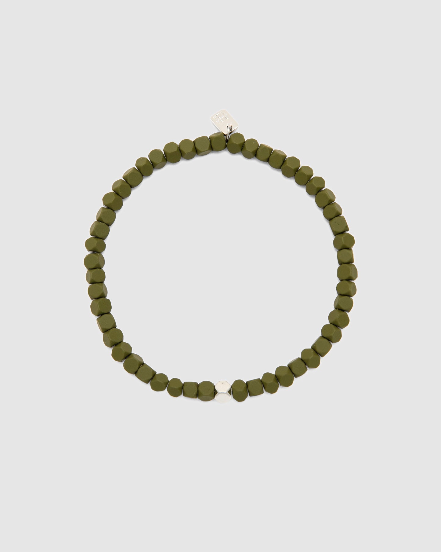 Men's Coated Hematite Stretch Bracelet