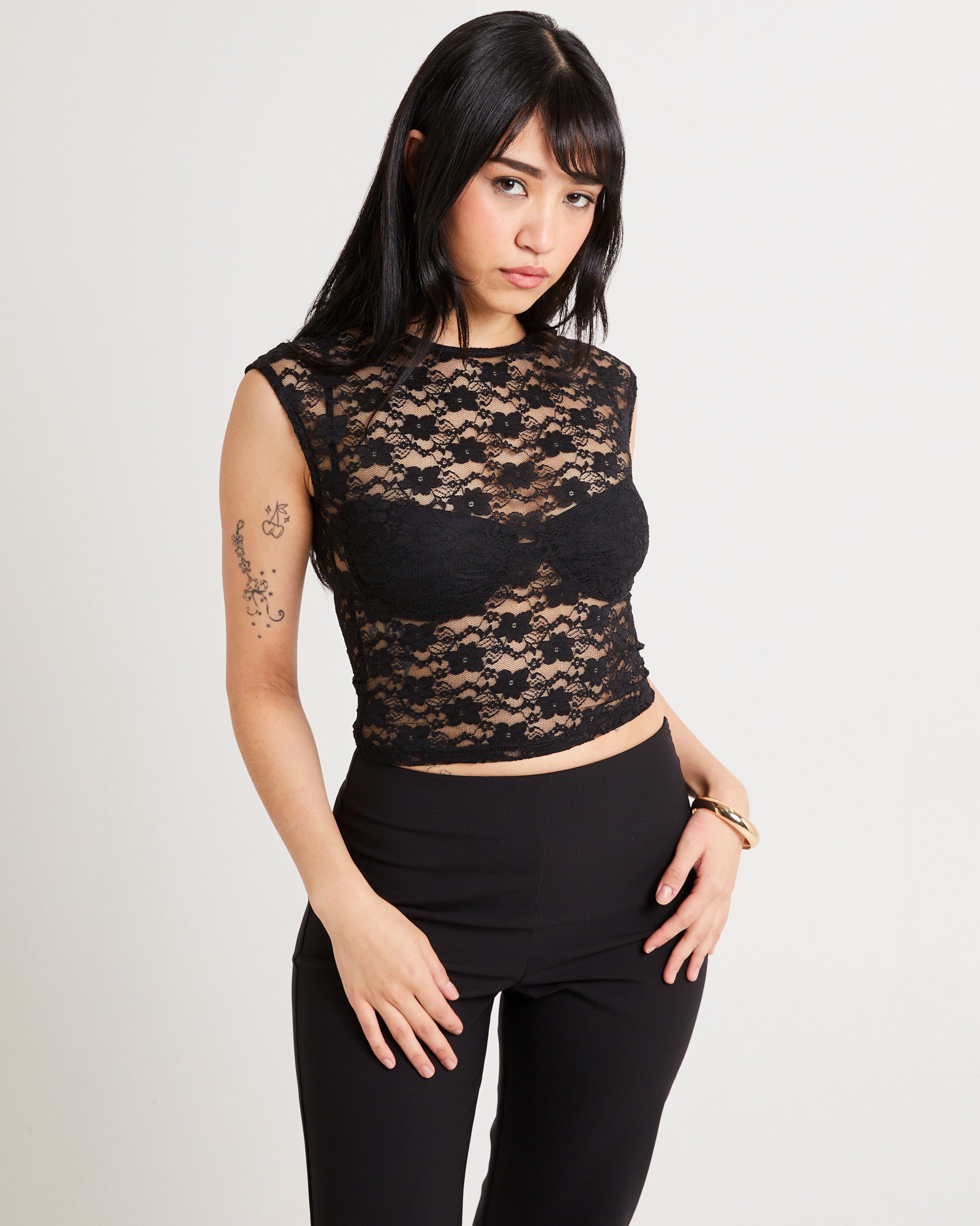 Zaria Lace Top BLACK