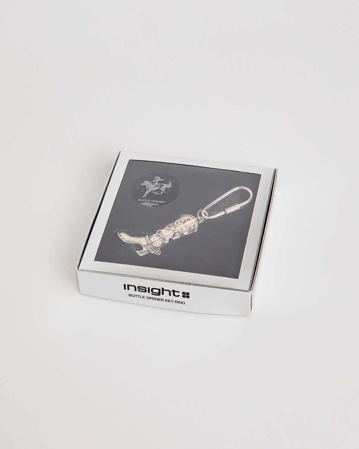 Rodeo Bottle Opener Key Ring SILVER