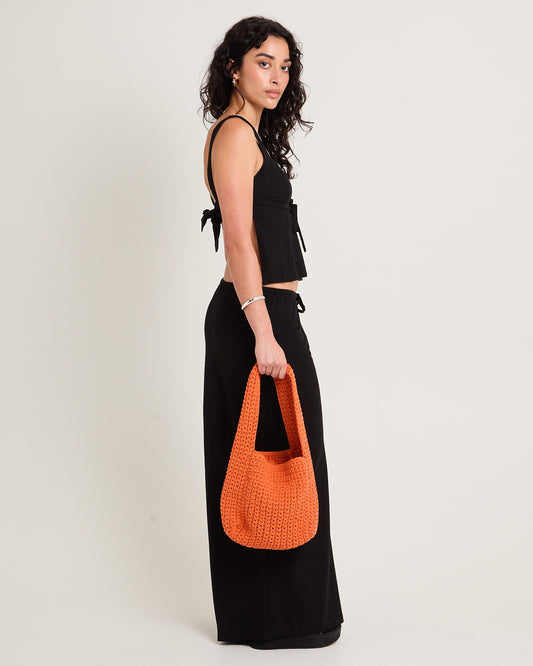 Ayra Crochet Shoulder Bag ORANGE