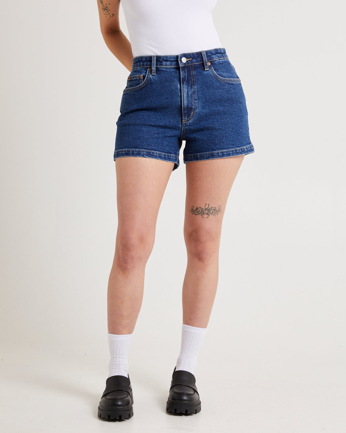 High Relaxed Denim Shorts INDIGO DREAM