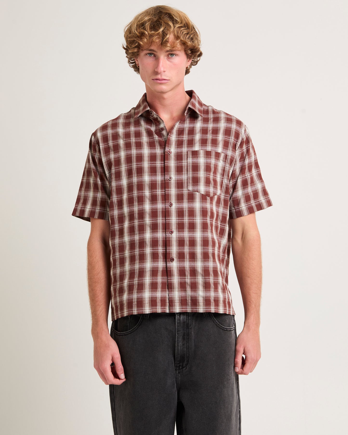 Figment Box Short Sleeve Check Shirt