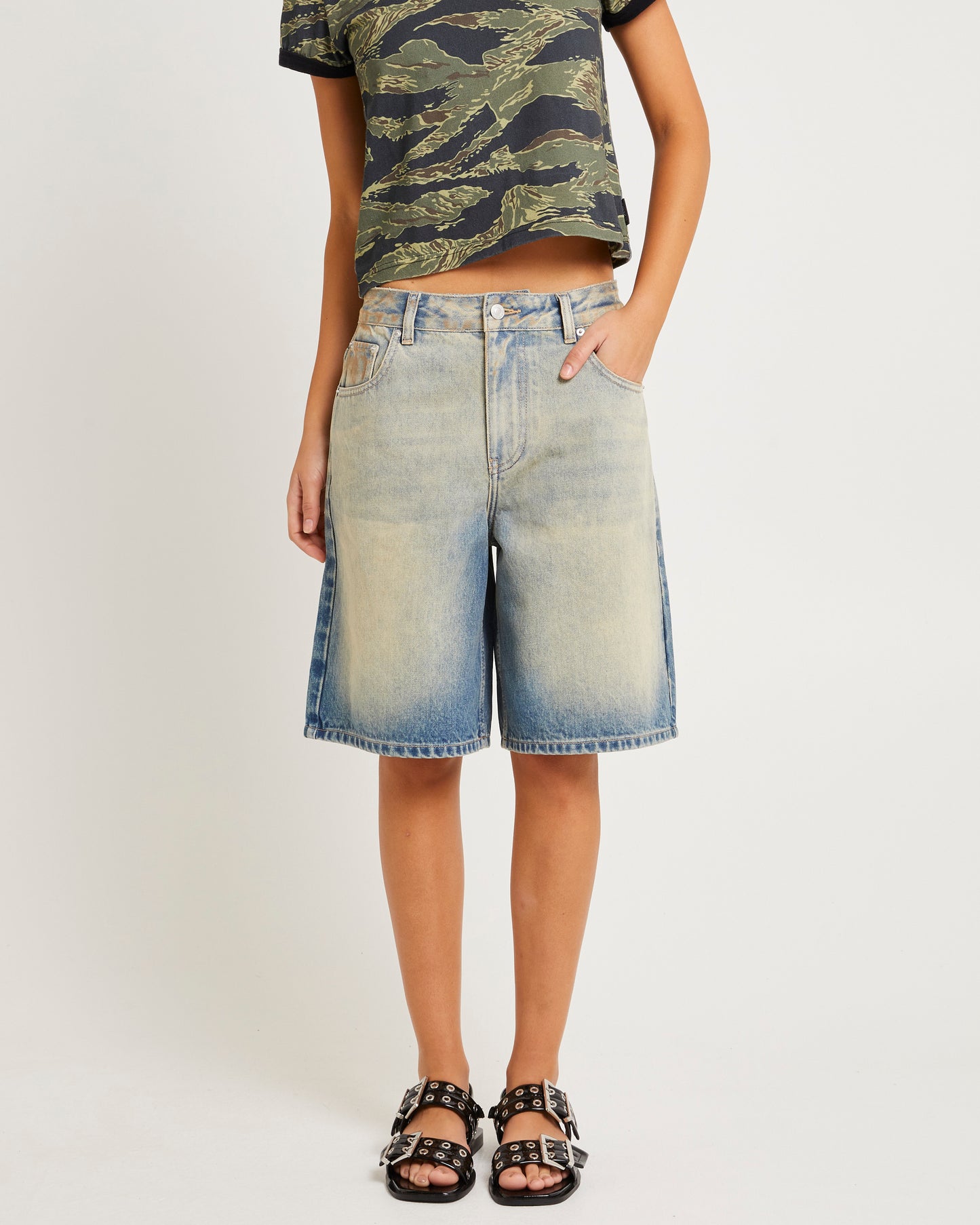 Kourtney Longline Denim Jorts