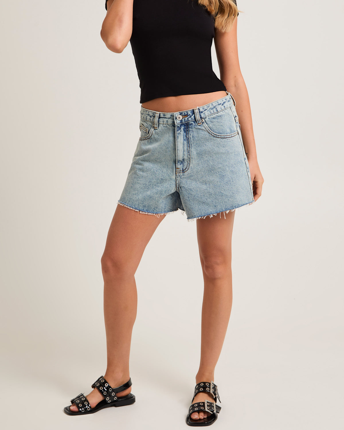 Millie A-Line Denim Shorts VINTAGE TINT BLUE
