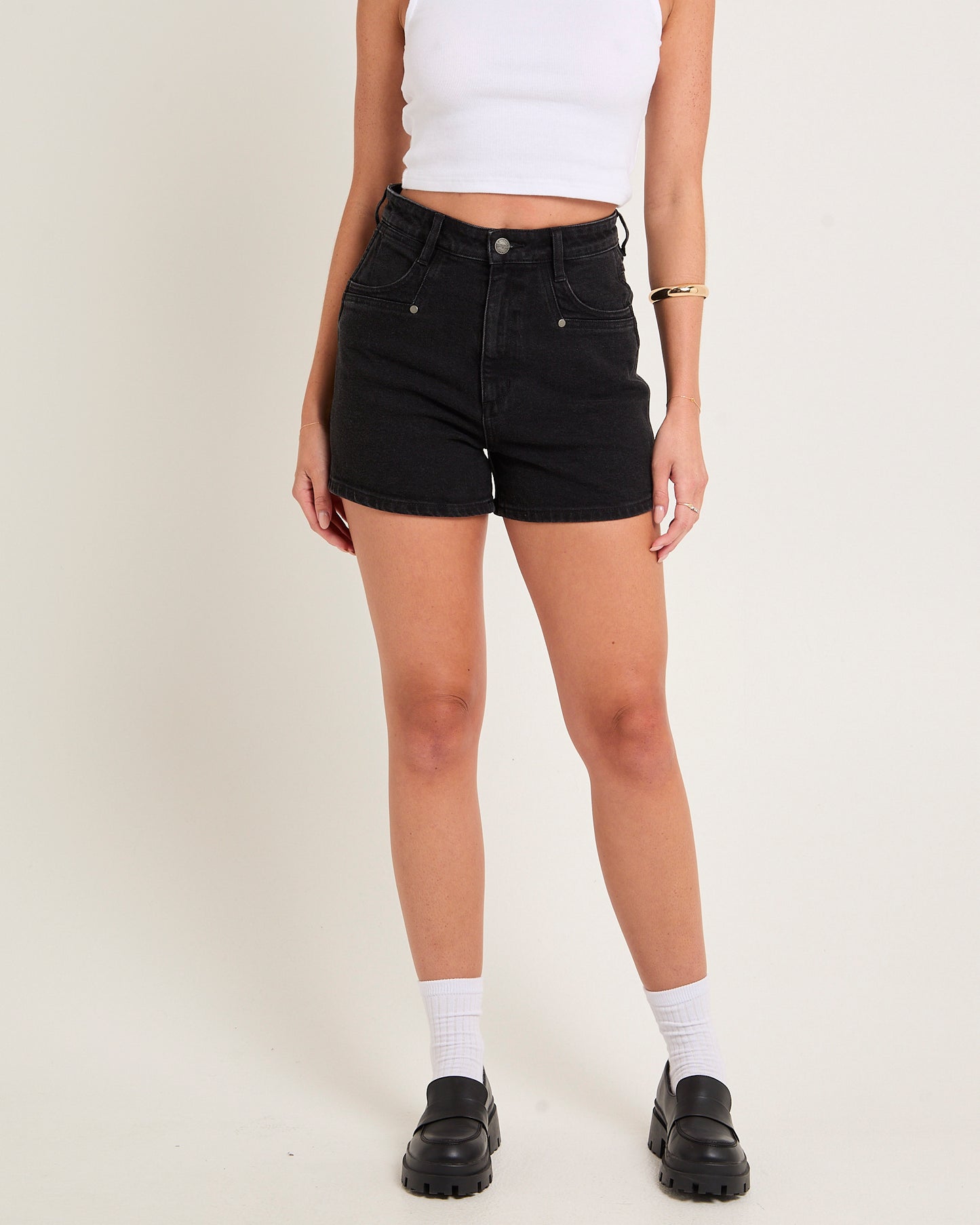 Hi Bells Slim Denim Shorts