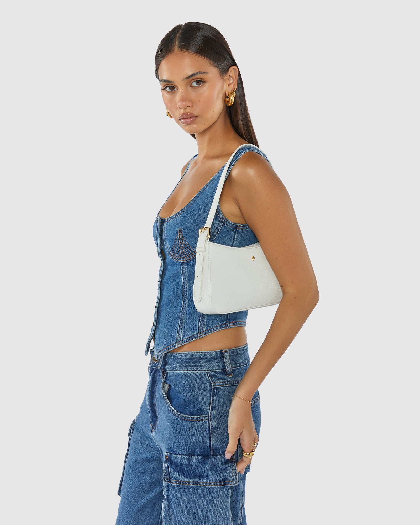 Lilu Bag White Pebble/Gold – General Pants Co.
