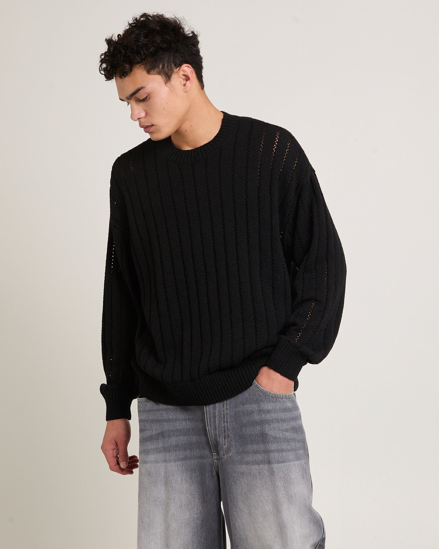 Manual Knit Crew Jumper