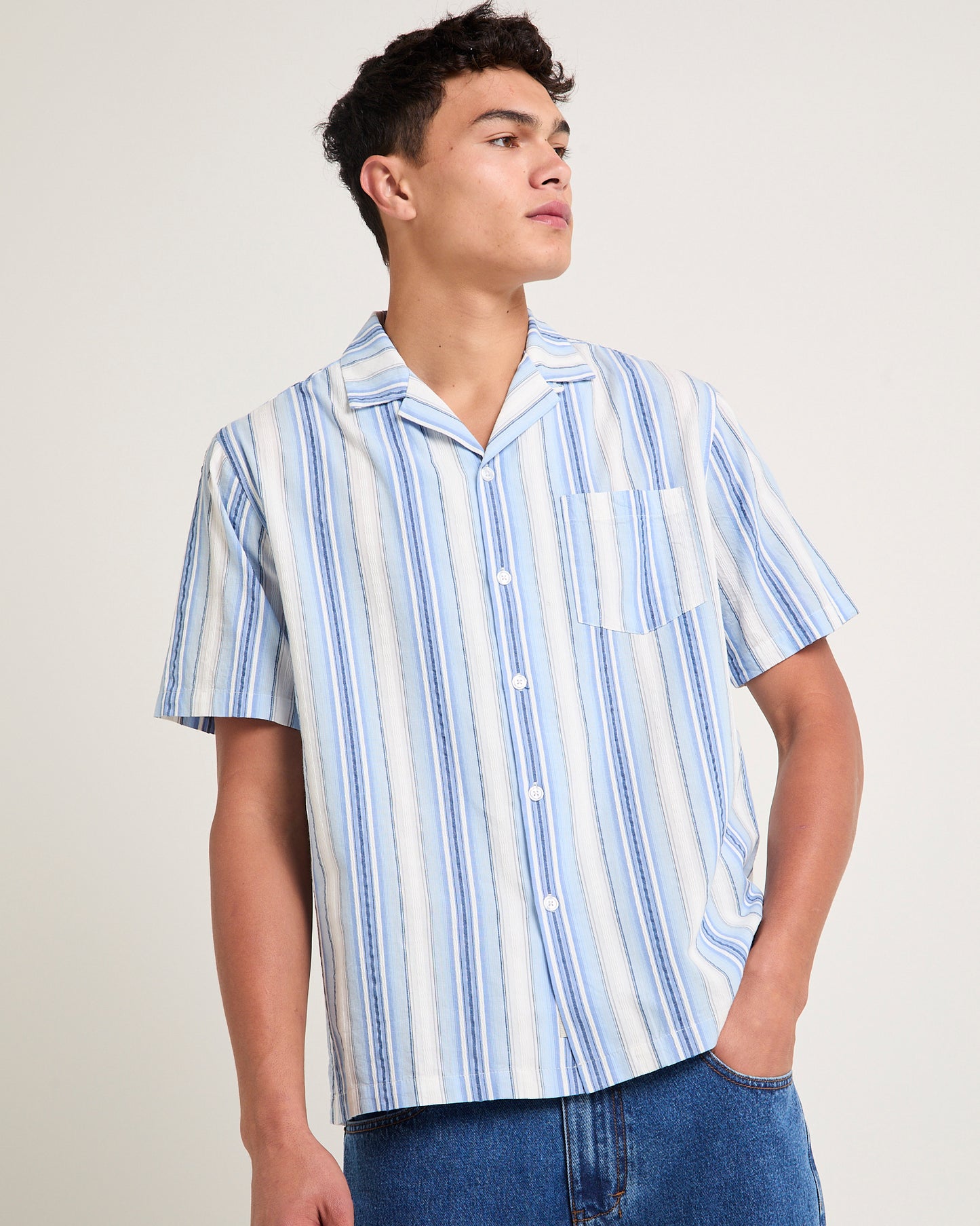 Pinnacle Stripe Short Sleeve Resort Shirt