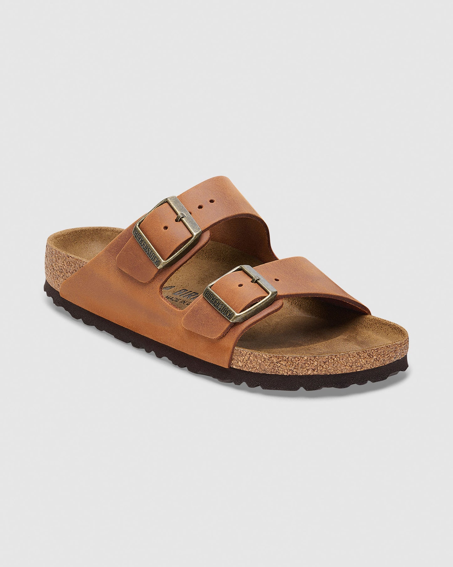 Arizona Oiled Leather Sandals Cognac