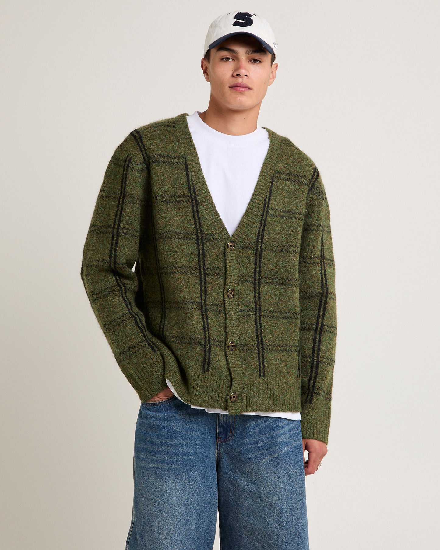 BRUNO CHECK CARDIGAN
