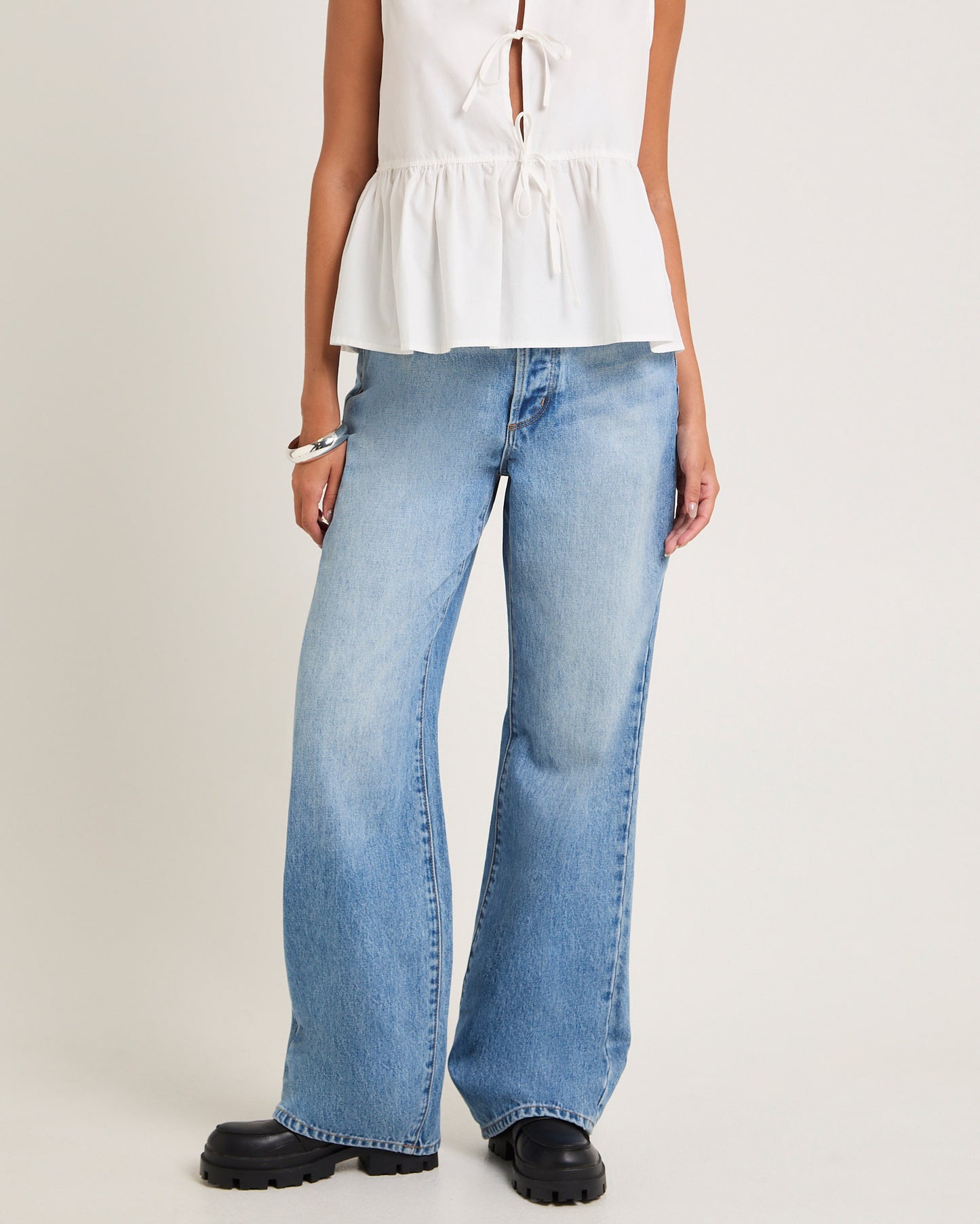 Stevie Relaxed Denim Jeans Brad Blue