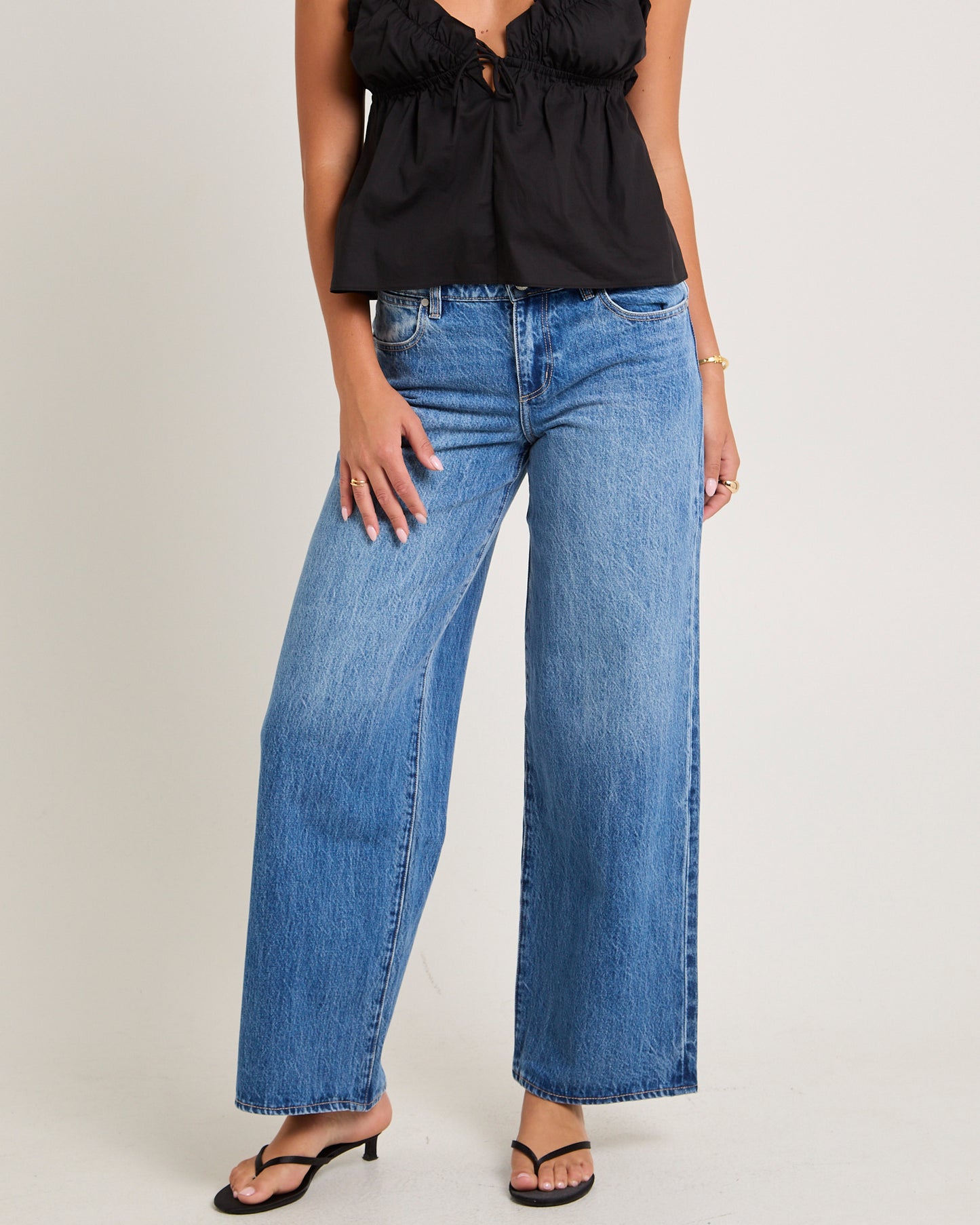 Low Farrah Baggy Denim Jeans Blue River