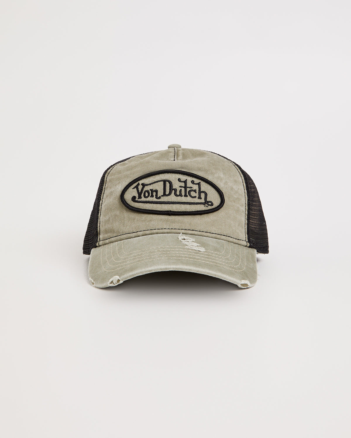 Washed Unstructured Trucker Snapback Cap WASHED KHAKI