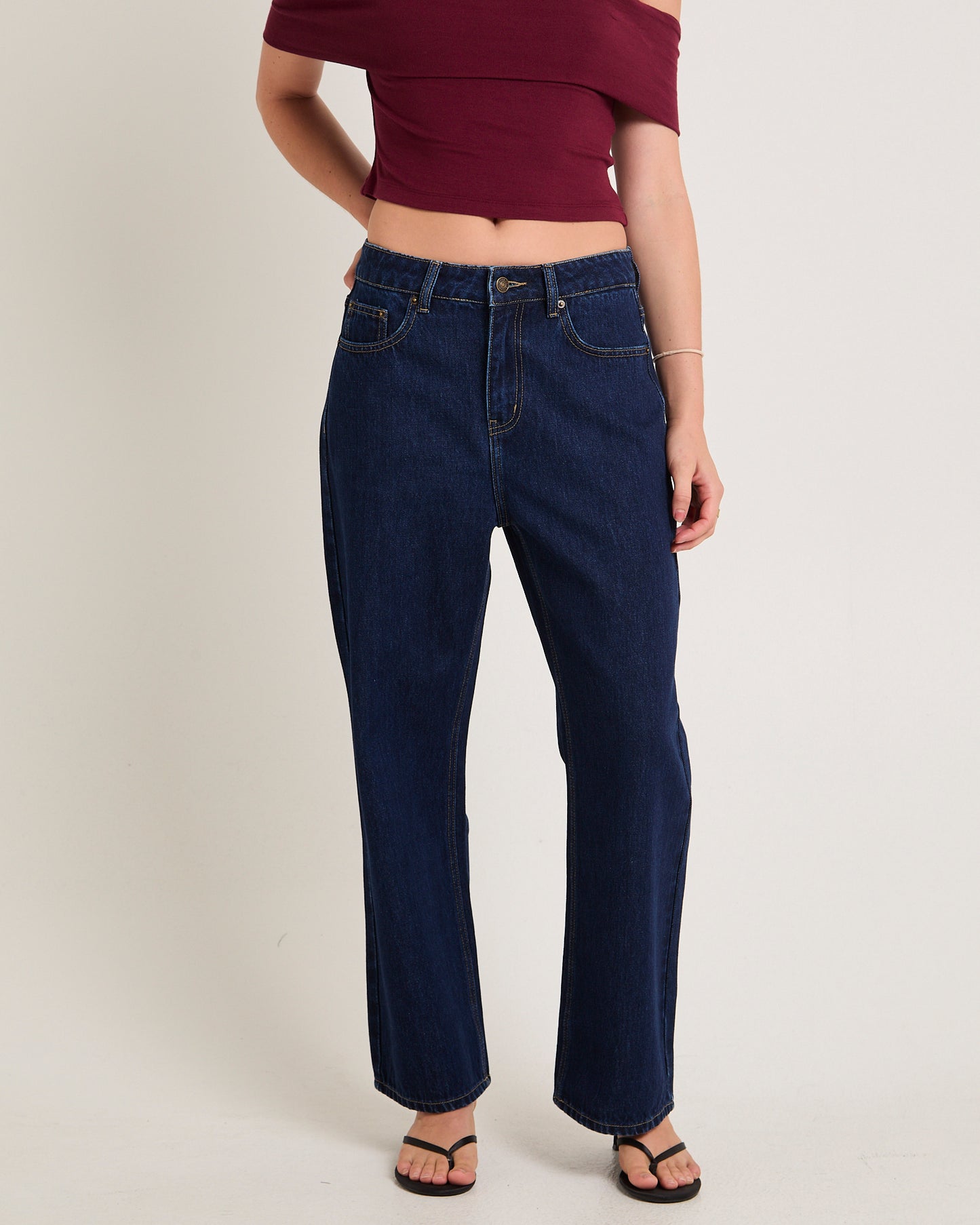 Alexa Mid Rise Denim Jeans Petite Relaxed