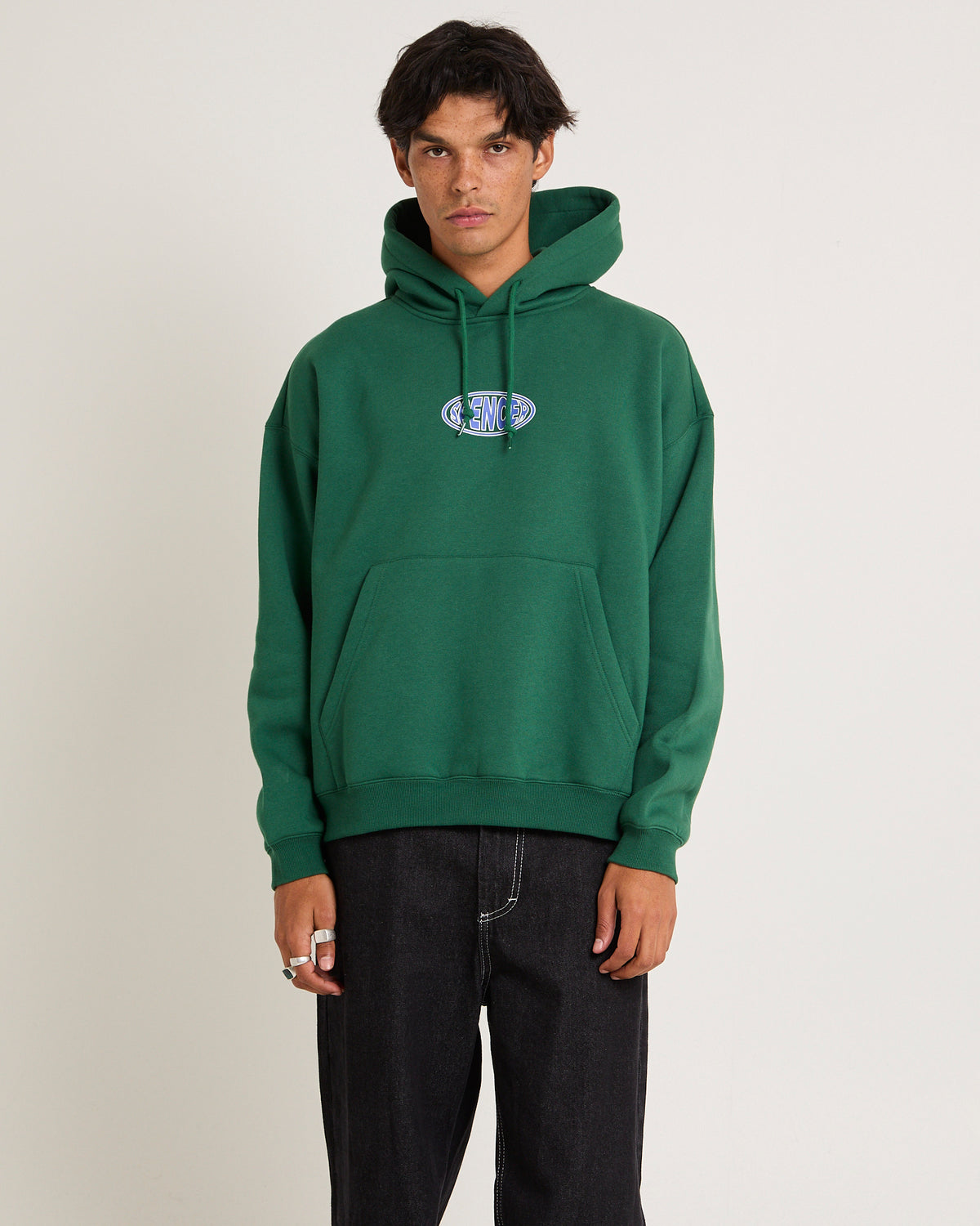 Fisheye Crop Hoodie GREEN