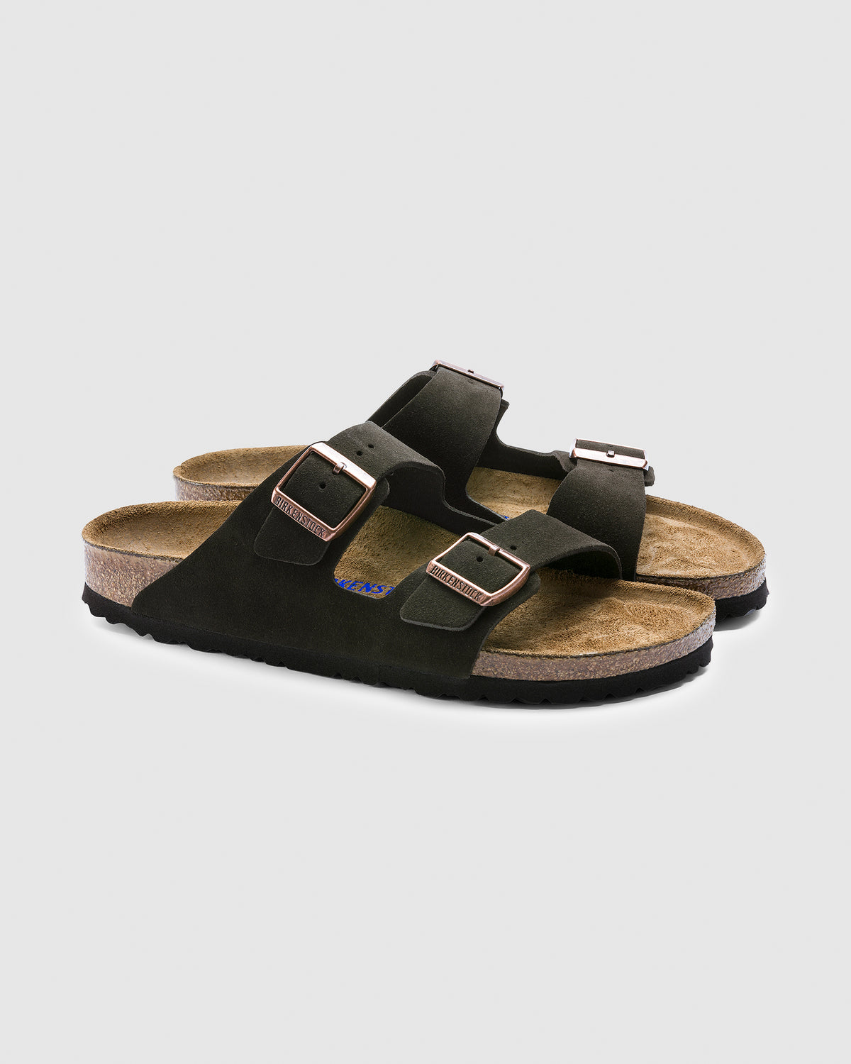 Arizona Soft Foot Bed Suede Leather Sandal MOCCA