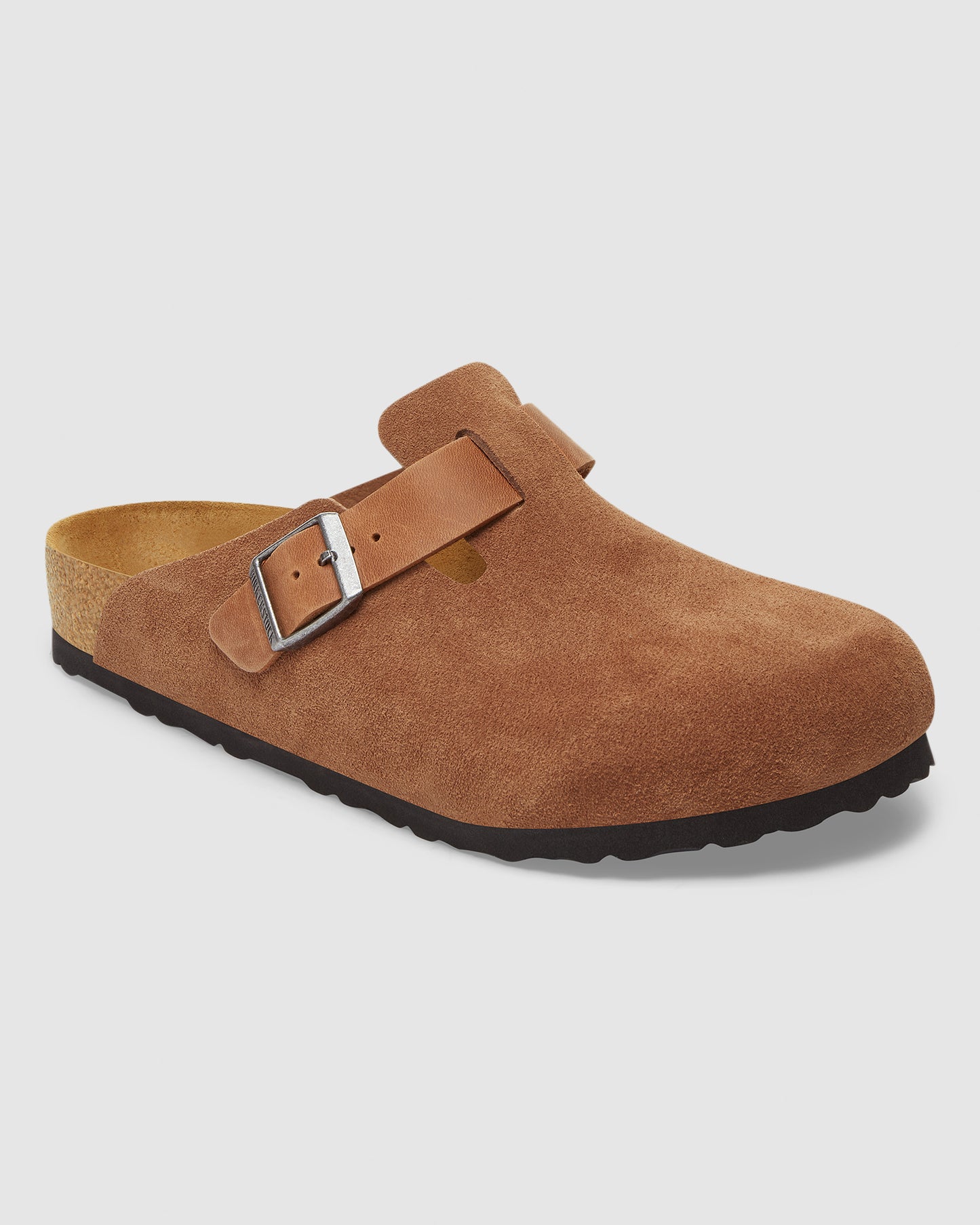 Boston Oiled/Suede Mixed Leather Clog