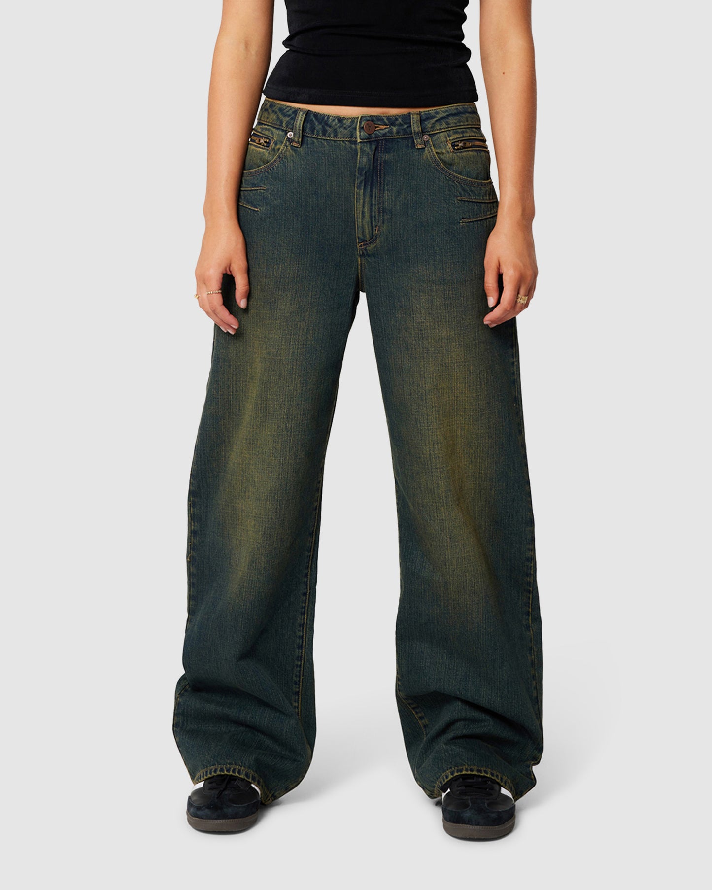 95 Mid Baggy Zip Denim Jeans Xena