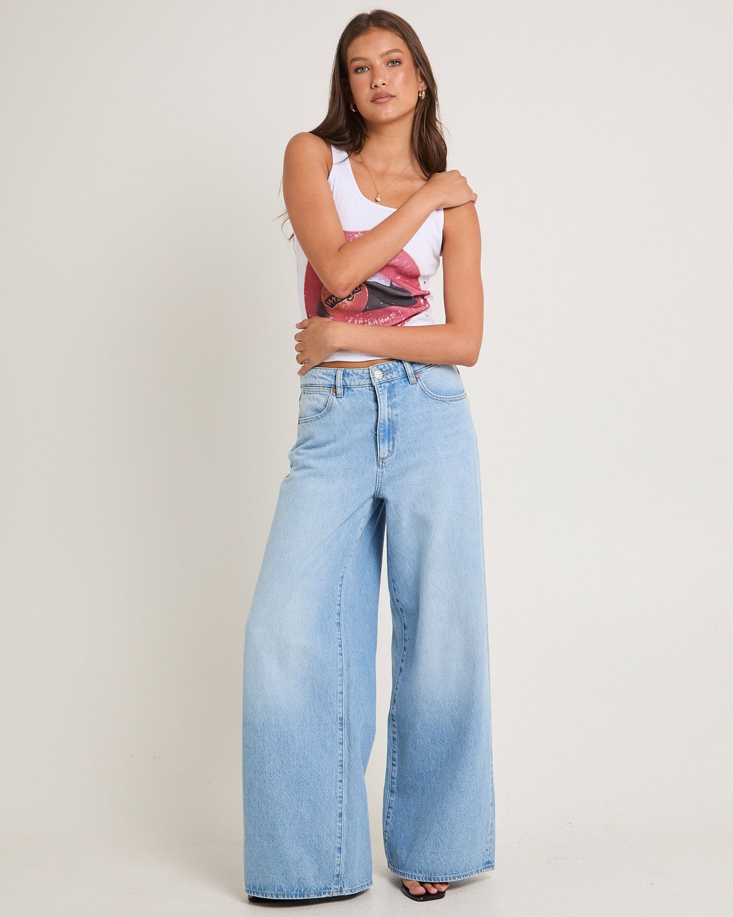 Mid Stevie Relaxed Denim Jeans Set Time Blue