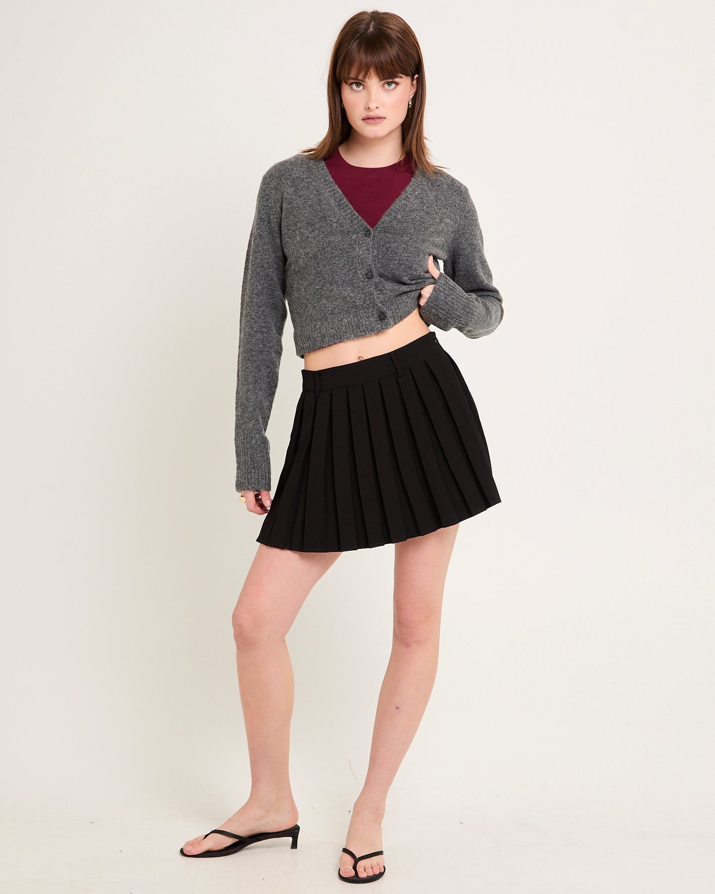 Pleated Mini Skirt