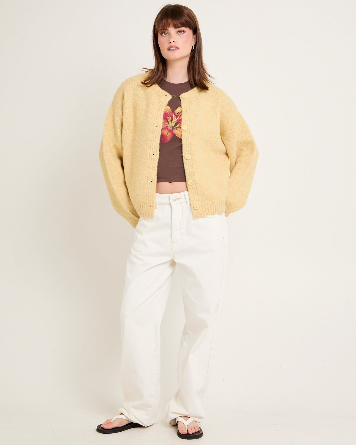 Fraser Chunky Cardigan LEMON