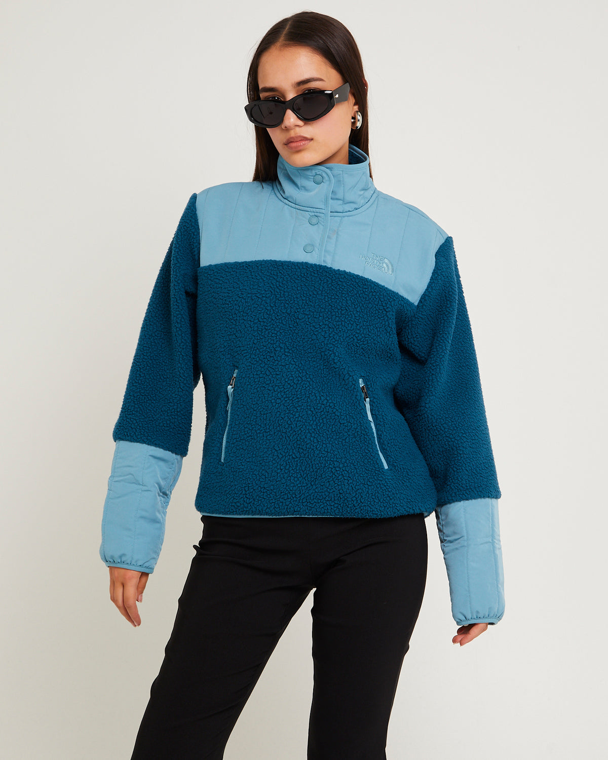 Women's Cragmont Fleece 1/4 Snap MIDNIGHT PETROL/ALGAE BLUE