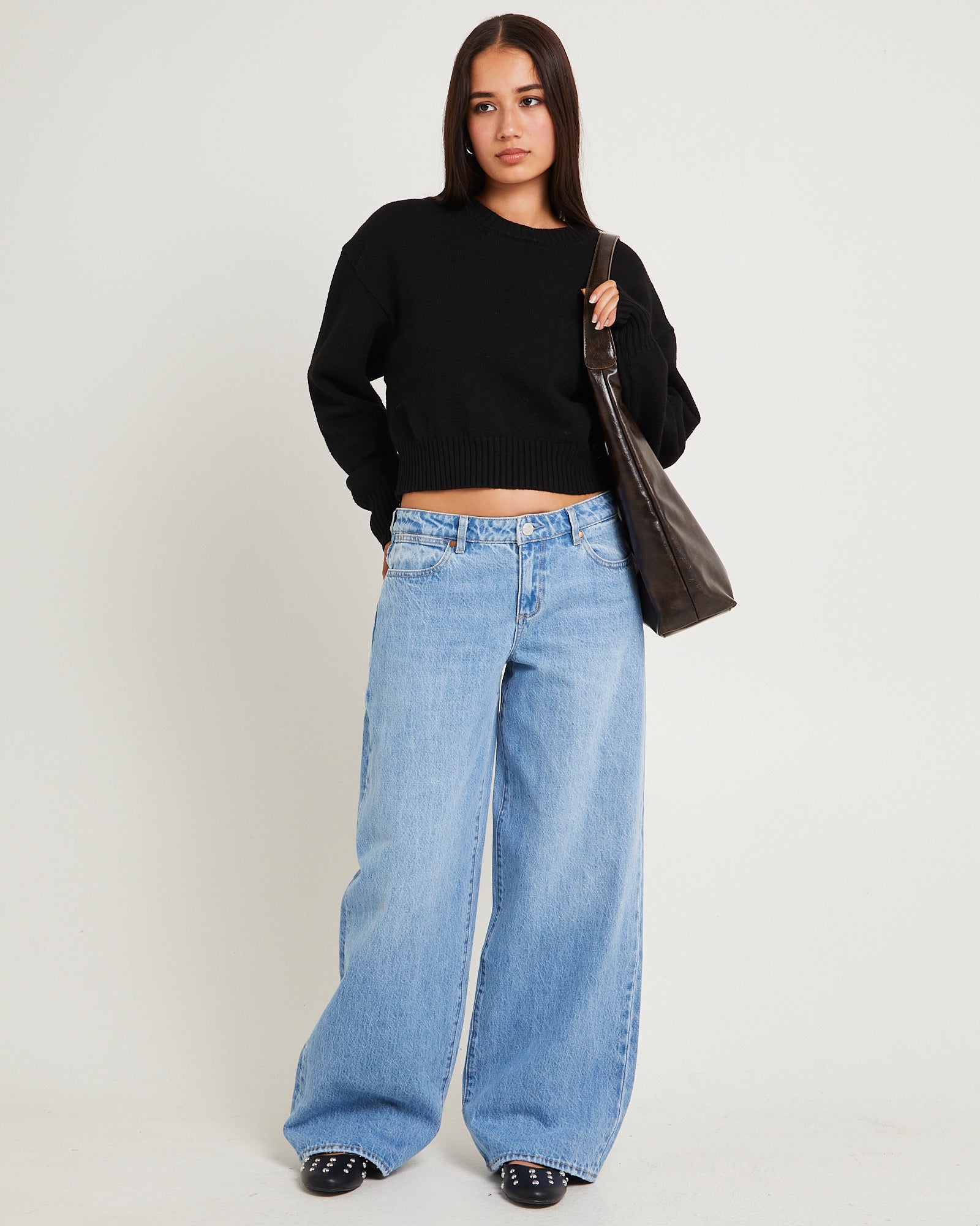 Low Farrah Baggy Denim Jeans Blue River BLUE RIVER