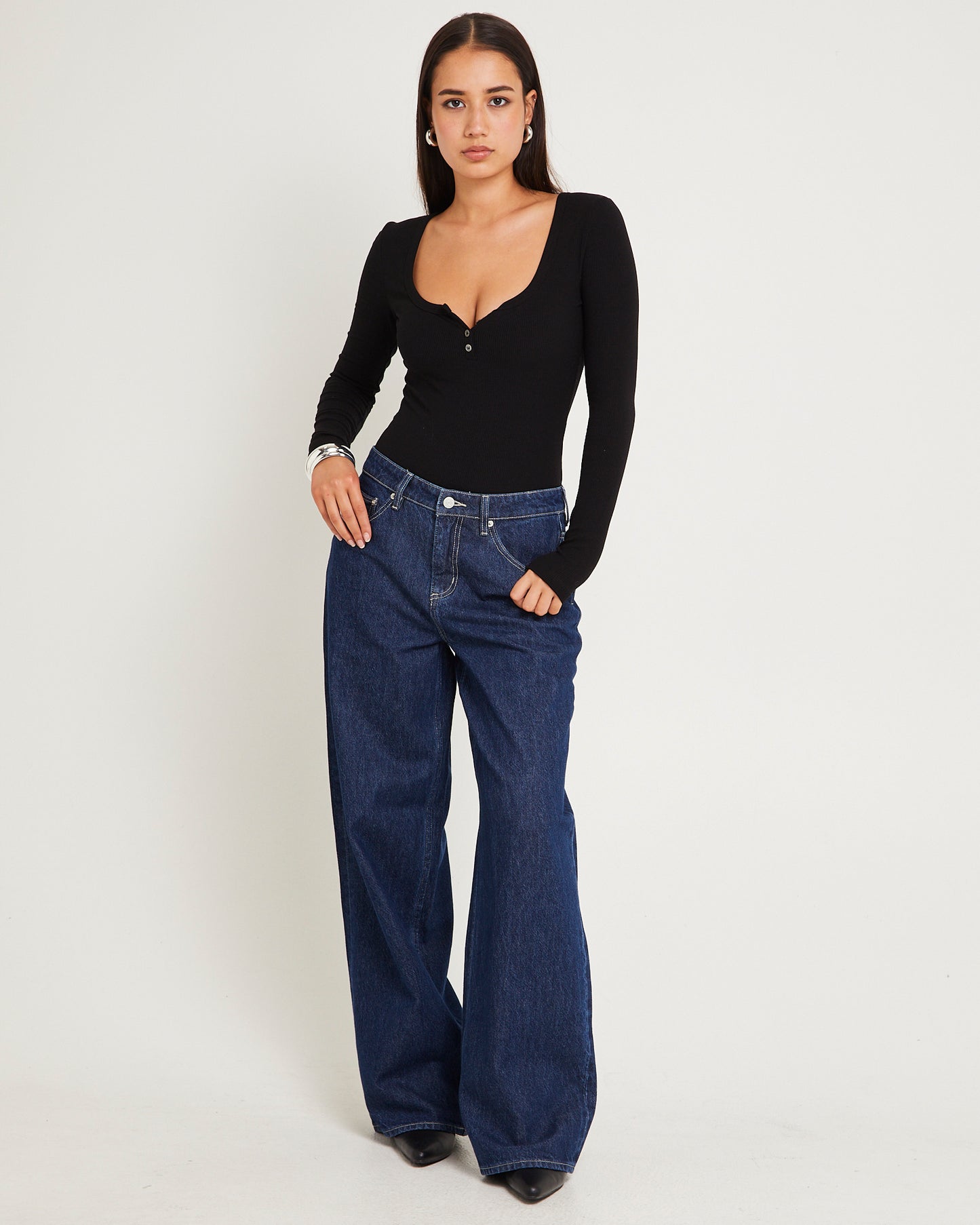 Low Slouch Relaxed Denim Jeans Indigo Exchange