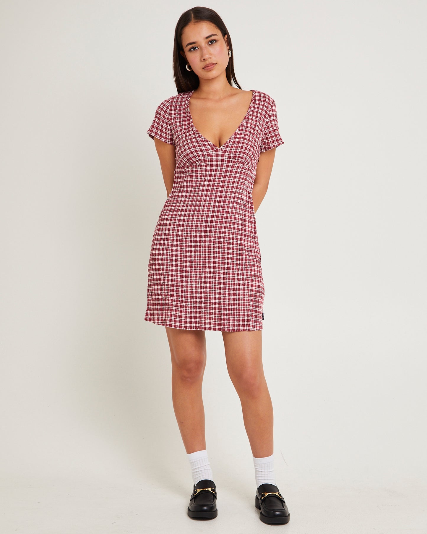 Base Seersucker Mini Dress