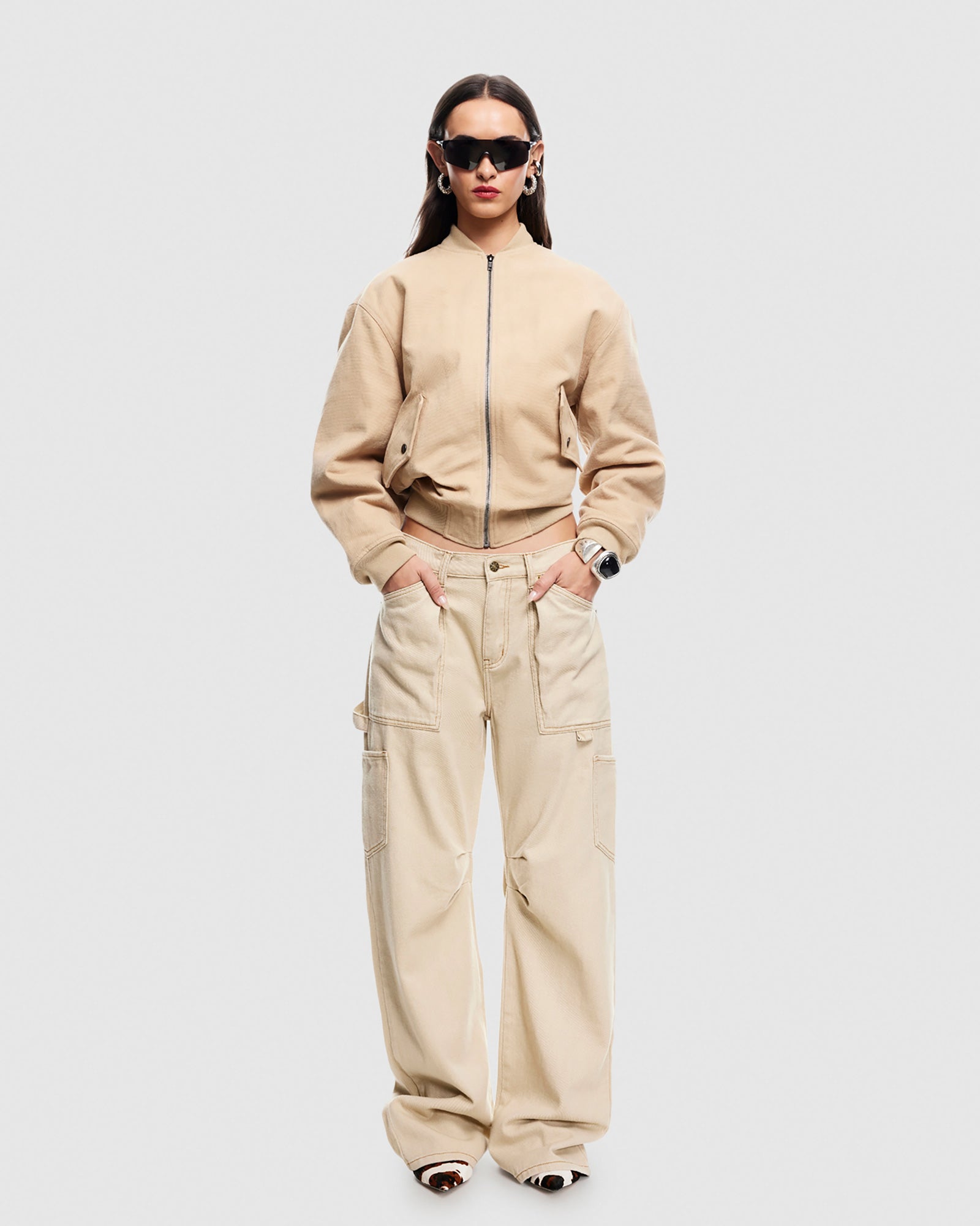 Workwear Bomber Jacket LIGHT TAN