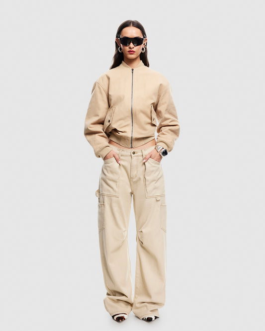 Workwear Bomber Jacket LIGHT TAN