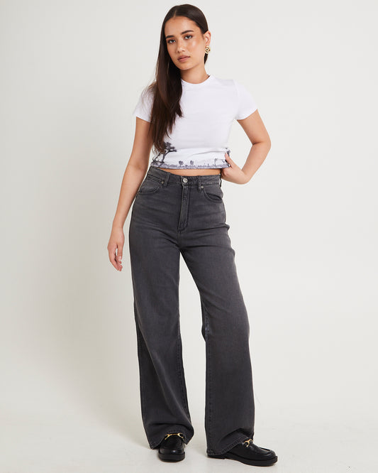 Hi Bells Flared Denim Jeans Highway Black HIGHWAY BLACK
