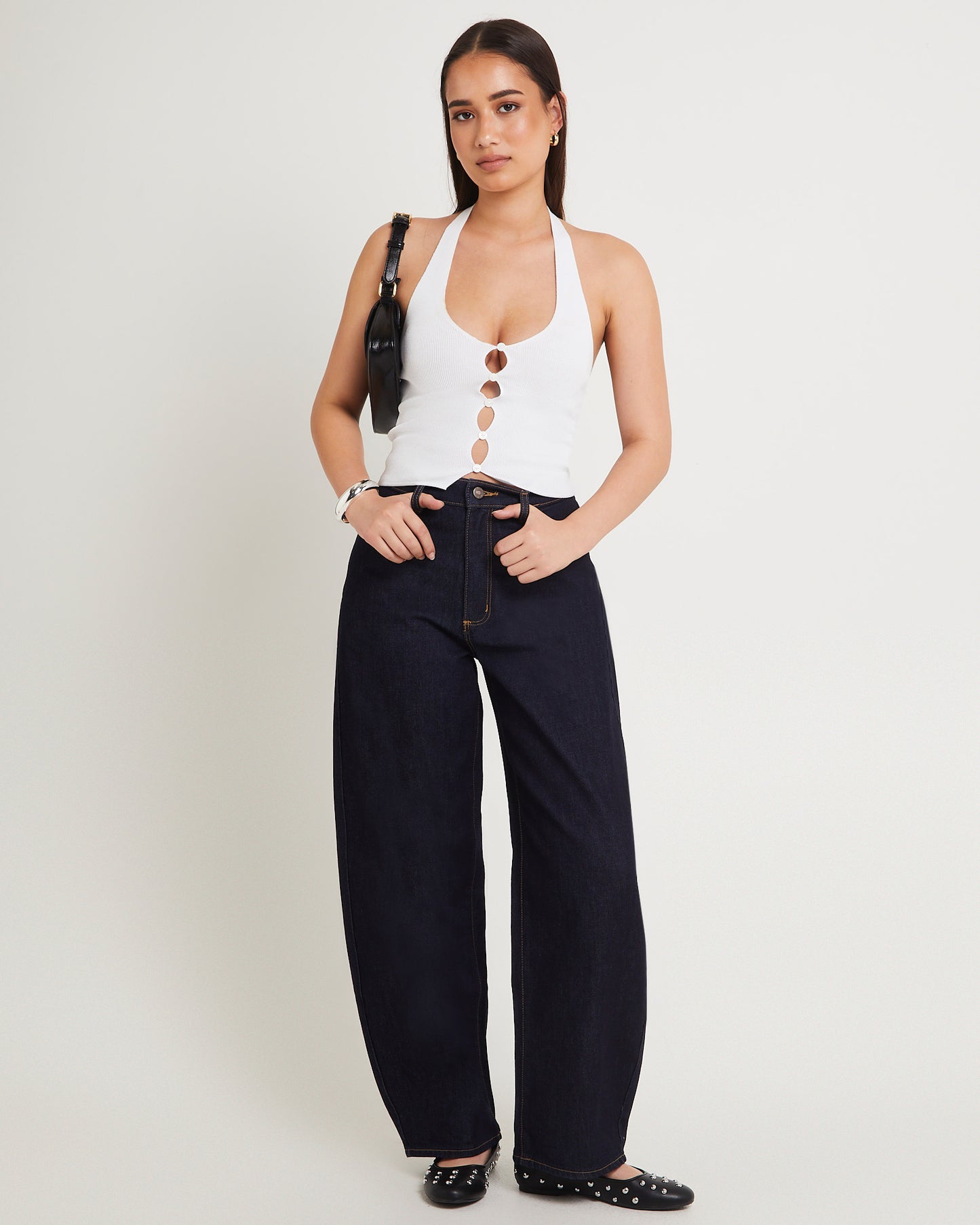 Gigi Barrel  Denim Jeans Helena Rinse Blue