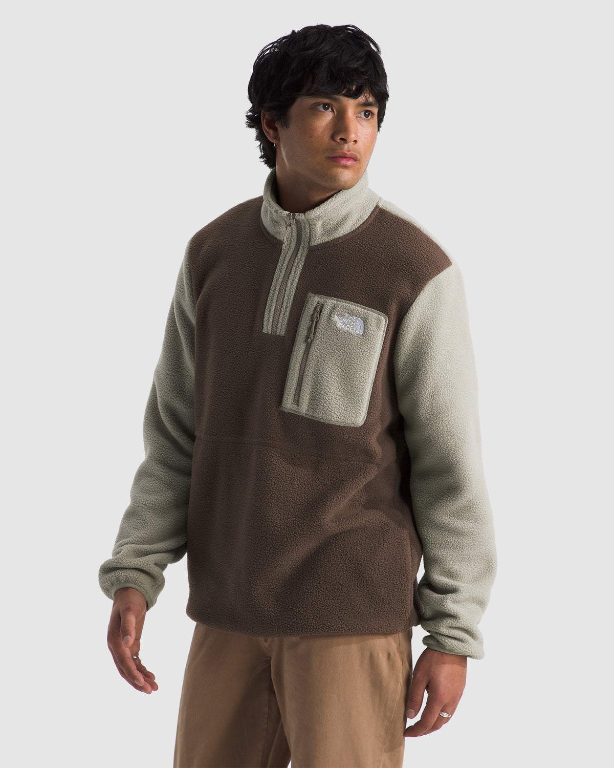 Men's Yumiori 1/4 Zip Jacket SMOKEY BROWN